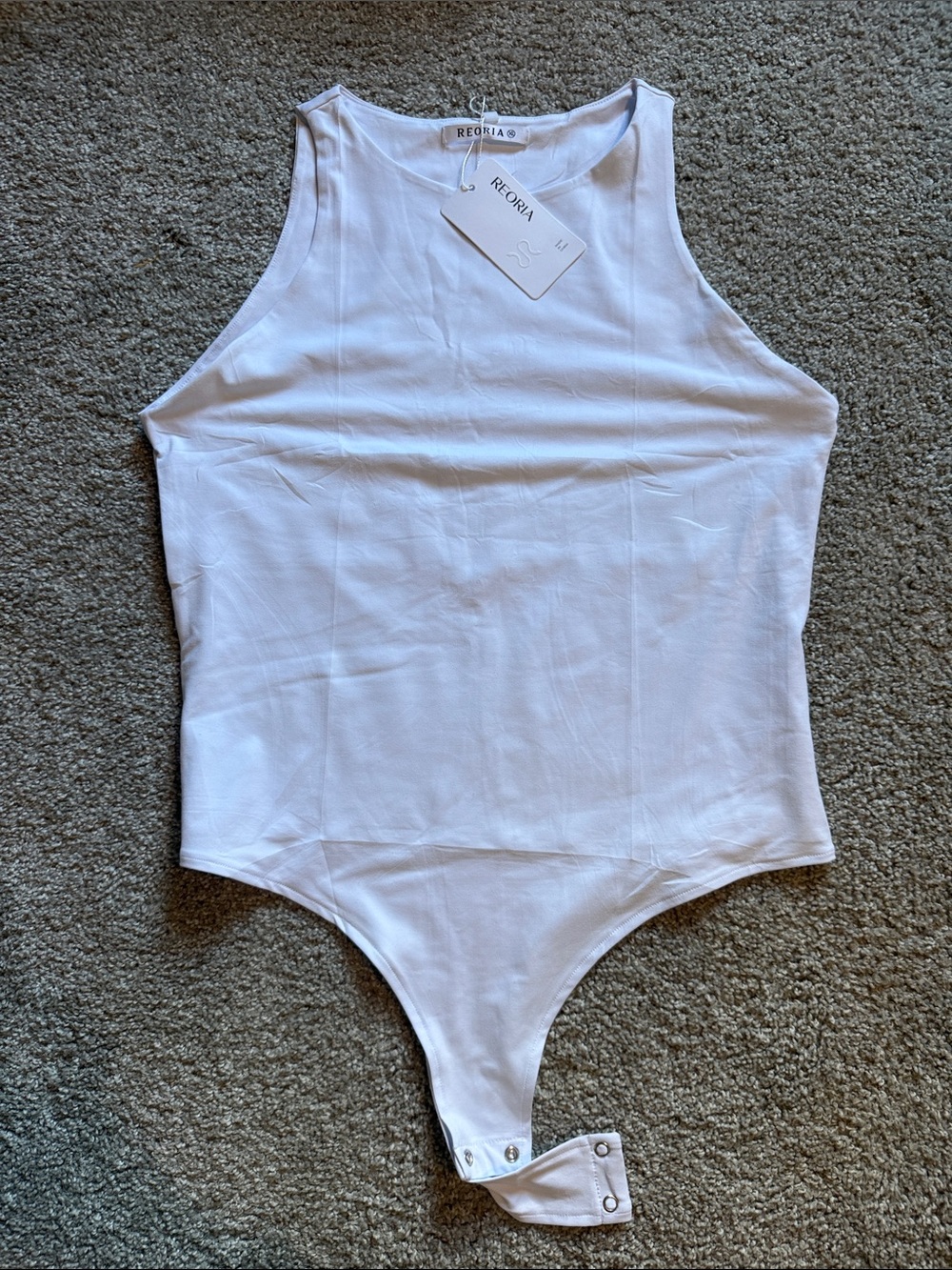 ReoRia White Tank Bodysuit